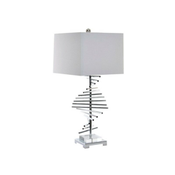 Lampada da Tavolo Dekodonia Acrilico Lino Metallo (31 x 31 x 71 cm) precio