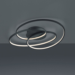 Plafoniera LED Gale, 60 cm, nero satinato precio