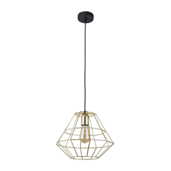 Lampada a sospensione Diamond 1 luce, oro/nero en oferta