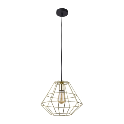 Lampada a sospensione Diamond 1 luce, oro/nero