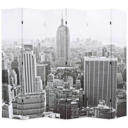 Asupermall - Paravento Pieghevole 228x170 cm Stampa New York Bianco e Nero precio
