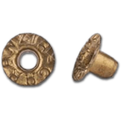 Occhielli in acciaio ramato, diametro 9 mm, con scritta garanzia Occhielli Conf. 10.000/pz - SOCEPI