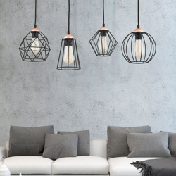 Lampada a sospensione Galaxy 4 paralumi a gabbia en oferta
