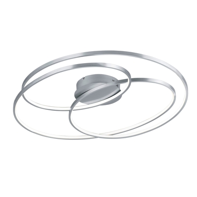 Plafoniera LED Gale, 80 cm, nichel satinato