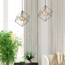 Lampada a sospensione Alambre 1 luce, oro/nero en oferta