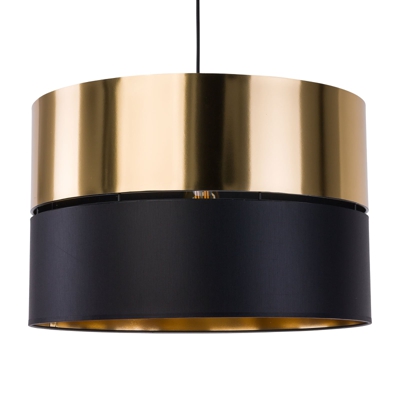 Lampada a sospensione Hilton, nero/oro, 1 luce