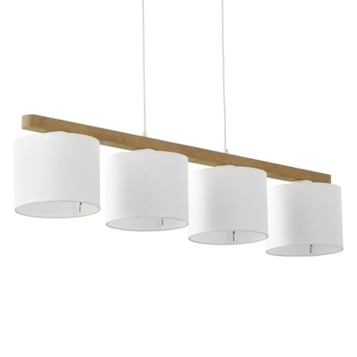 Lampada a sospensione Troy, 4 luci, bianco