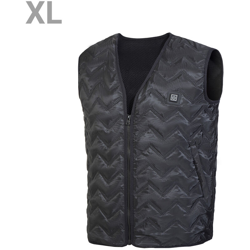 Asupermall - Gilet riscaldante elettrico smart usb nuovo 02 ondulazione acqua nero codice XL precio
