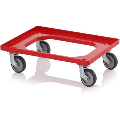 Carrello per contenitori in plastica 4 ruote girevoli Dimensioni cm 61,5x41,5 Ruote 4 ruote girevoli in gomma - SOCEPI