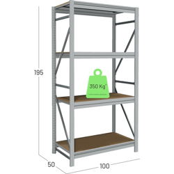 Scaffale Legno-Metallo zincato ad incastro - ANEMOS en oferta