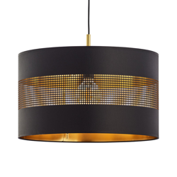 Lampada a sospensione Tago, 1 luce, nero/oro precio