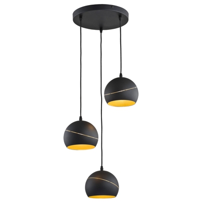 Lampada a sospensione Yoda, 3 luci, rotonda