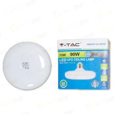V-TAC VT-2116 LAMPADINA LED E27 15W UFO - SKU 7158 / 7159 / 7160-Calda