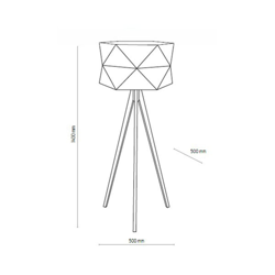 Piantana Fano, legno e tessuto, 1 luce en oferta