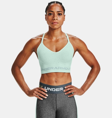 Reggiseno sportivo UA Seamless Low Long Heather da donna