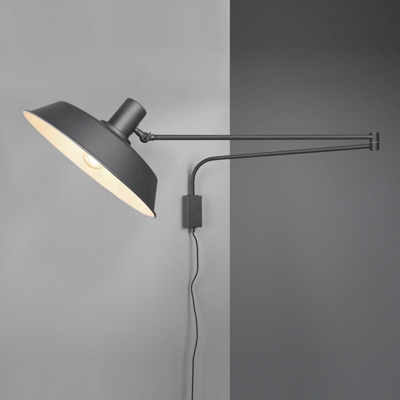 Applique Bolder, cavo + spina, nero satinato