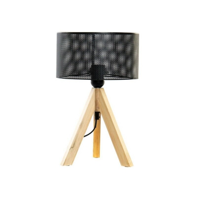 Lampada da Tavolo Dekodonia Grigio Legno Metallo Loft (22 x 34 cm)