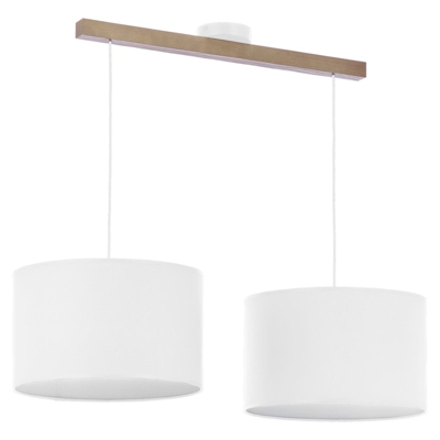Lampada a sospensione Troy, 2 luci, bianco