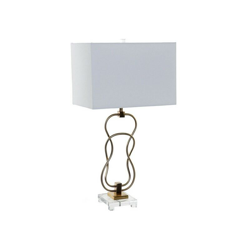 Lampada da Tavolo Dekodonia Lino Metallo Geam (38 x 23 x 72 cm) en oferta