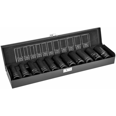 SET BUSSOLE LUNGHE 1/2 - 10/24mm - 11pz - impatto utensili aria NEO TOOLS
