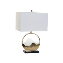 Lampada da Tavolo Dekodonia Acrilico Lino Metallo Marmo Orientale (41 x 23 x 62 cm) en oferta