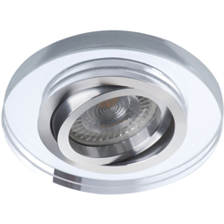 faretto incasso 1 luce 75 mm CE IP20 interno orientabile tondo trasparente vetro kan 26716 - KANLUX precio