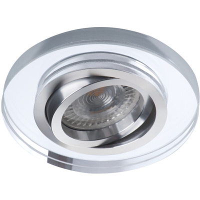 faretto incasso 1 luce 75 mm CE IP20 interno orientabile tondo trasparente vetro kan 26716 - KANLUX