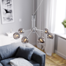 By Rydéns Galax sospensione cromo/grigio 7 luci precio