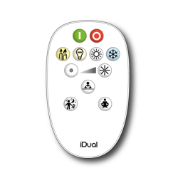 iDual telecomando Whites Flat características
