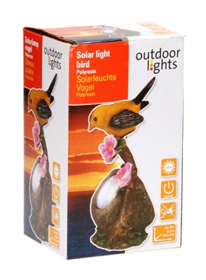 Lampada da Giardino a forma di Uccello a Energia Solare Modelli Assortiti 8x7x15 - BAKAJI