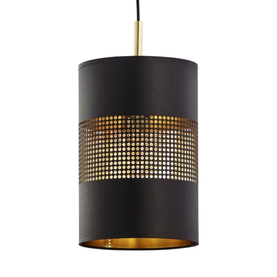 Lampada a sospensione Bogart, 1 luce, nero/oro