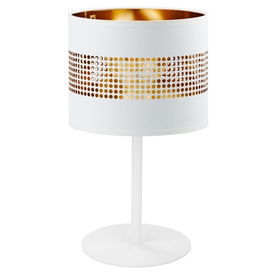 Lampada da tavolo Tago bianco/oro