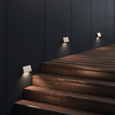 Astro Incline Twin applique LED da esterni ottone