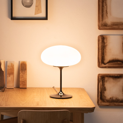 GUBI Stemlite lampada da tavolo, nero-cromo, 42 cm precio