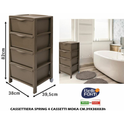 CASSETTIERA SPRING 4 CAS. MOKA CM.39X38X82h - BIGHOUSE IT en oferta