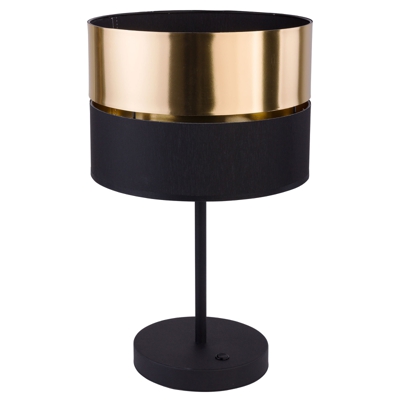 Lampada da tavolo Hilton, nero/oro