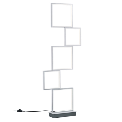 Piantana LED Sorrento, alluminio spazzolato