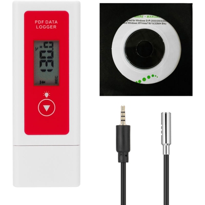 Asupermall - Registratore di temperatura YMP-11ED con sonda esterna