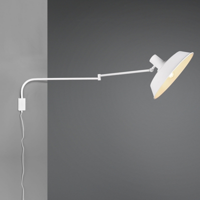 Applique Bolder, cavo + spina, bianco satinato