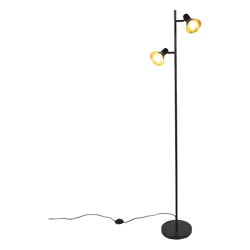 QAZQA Lampada da terra magno - Moderno - Acciaio - Nero - Oblungo Max. 2 x Watt características
