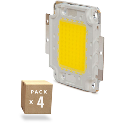Greenice - Pack 4 LEDs Ad Alta Potenza COB30 50W 5000Lm 50.000H | Bianco Freddo (CH-LED-50W-30MIL-CW-PK4-AP) precio