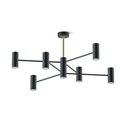 Modo Luce Chandelier plafoniera 13 luci 100cm nero en oferta