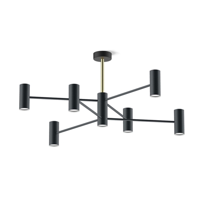 Modo Luce Chandelier plafoniera 13 luci 100cm nero