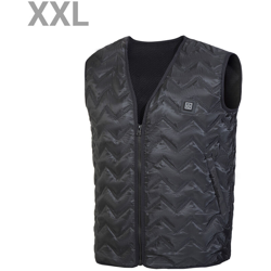 Asupermall - Gilet riscaldante elettrico smart usb nuovo 02 ondulazione acqua nero codice XXL precio