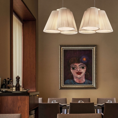 Modo Luce Florinda sospesa 3 luci plissé avorio
