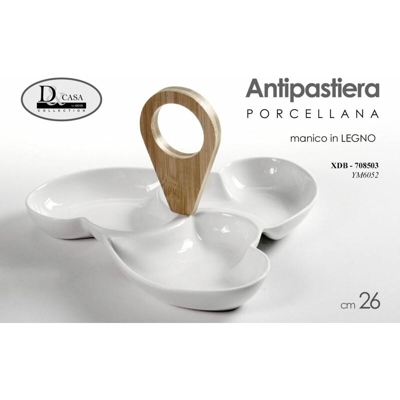 Antipastiera Porcellana Cm.26 Bianco - BIGHOUSE IT