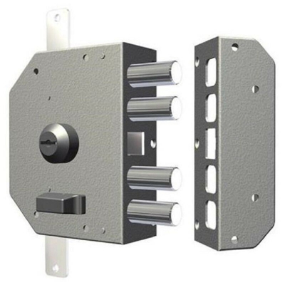 Serratura triplice di sicurezza antifurto cilindro a pompa cr art.3250 con chiave dx - Salone