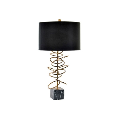 Lampada da Tavolo Hulahop Dekodonia Lino Metallo Marmo (36 x 36 x 74 cm)