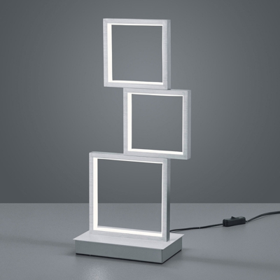 Lampada LED tavolo Sorrento, alluminio spazzolato