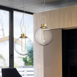 Modo Luce Orb LED a sospensione, ottone, Ø 40 cm en oferta
